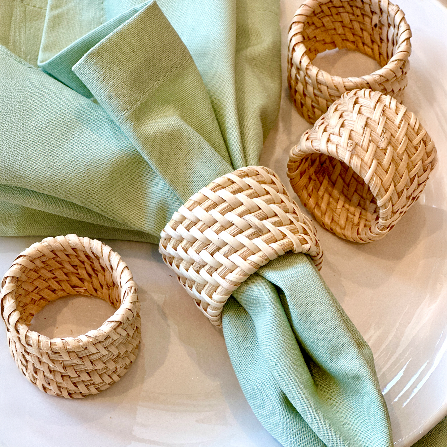 Lulu Rattan Napkin Ring • Set of 6