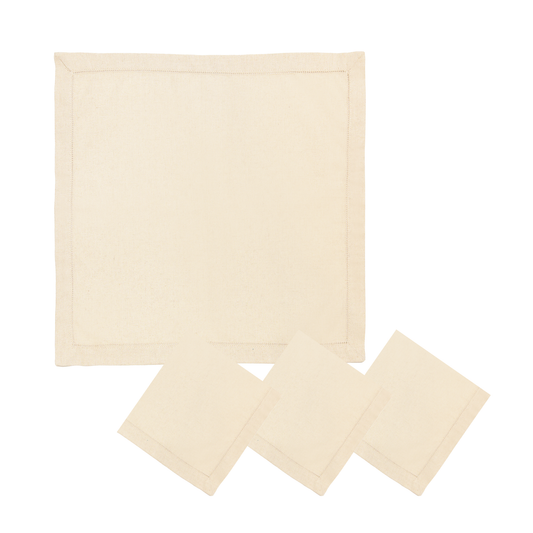 Tara Hemstitch Napkins - Natural • Set of 4