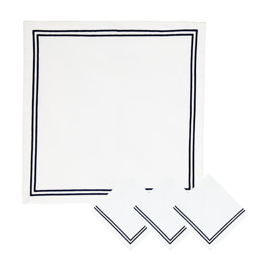 Nelly Square Embroidered Napkins - Ivory • Set of 4