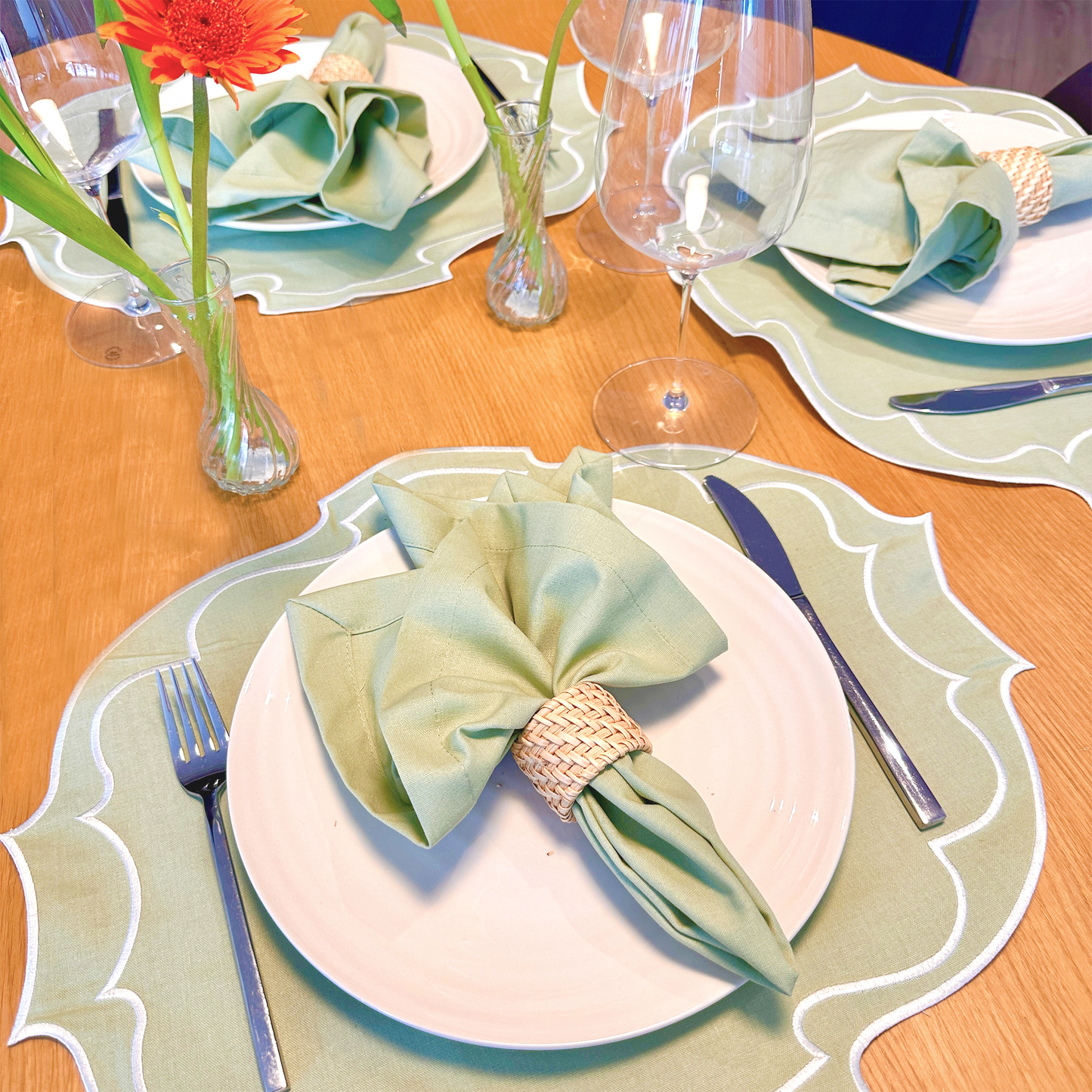 Lulu Rattan Napkin Ring • Set of 6