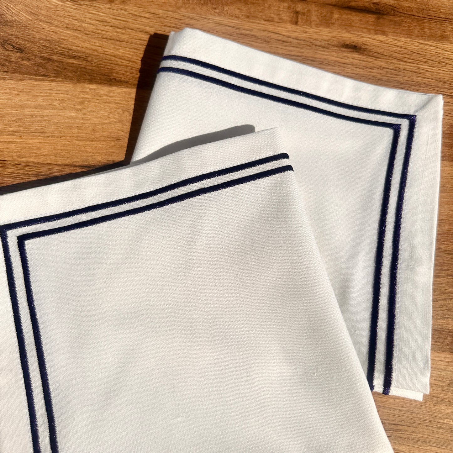 Nelly Square Embroidered Napkins - Ivory • Set of 4
